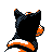 Houndour back-facing sprite from Pokémon Crystal