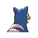 Houndour shiny back-facing sprite from Pokémon Pearl