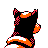 Houndour back-facing sprite from Pokémon Silver