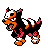 Houndour front-facing sprite from Pokémon Silver