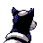 Houndour shiny back-facing sprite from Pokémon Silver