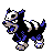 Houndour shiny front-facing sprite from Pokémon Silver