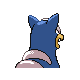 Houndour shiny back-facing sprite from Pokémon SoulSilver
