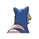 Houndour shiny back-facing sprite from Pokémon Platinum