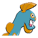 Huntail back-facing sprite from Pokémon HeartGold