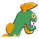 Huntail shiny back-facing sprite from Pokémon HeartGold