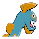 Huntail back-facing sprite from Pokémon Platinum