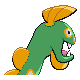 Huntail shiny back-facing sprite from Pokémon Platinum