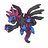 Hydreigon front-facing sprite from Pokémon White
