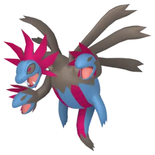 Hydreigon front-facing sprite from Pokémon Omega Ruby