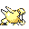 Hypno back-facing sprite from Pokémon Yellow