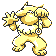 Hypno front-facing sprite from Pokémon Yellow