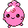 Igglybuff front-facing sprite from Pokémon Crystal