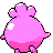 Igglybuff back-facing sprite from Pokémon Silver