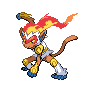 Infernape front-facing sprite from Pokémon White 2