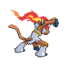 Infernape back-facing sprite from Pokémon Black