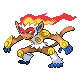 Infernape front-facing sprite from Pokémon Pearl
