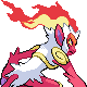Infernape shiny back-facing sprite from Pokémon Pearl