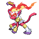 Infernape shiny front-facing sprite from Pokémon SoulSilver