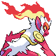 Infernape shiny back-facing sprite from Pokémon Platinum