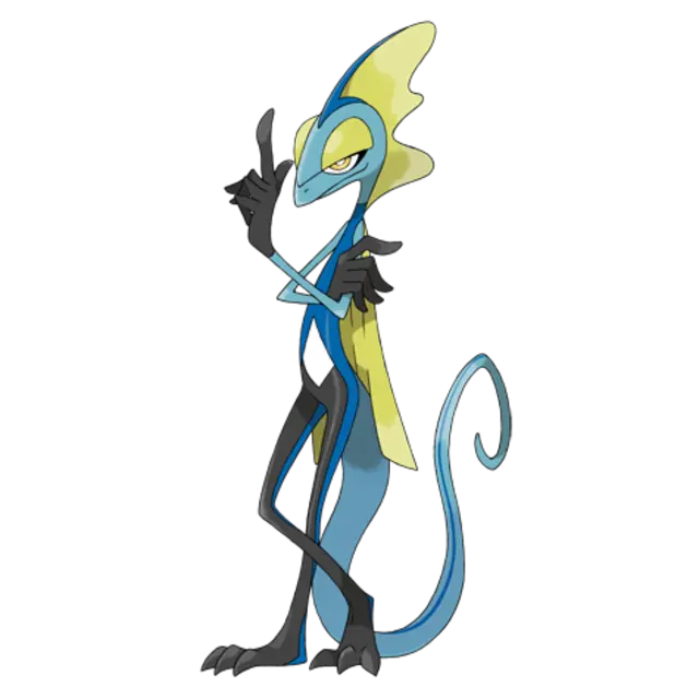 Inteleon, the Secret Agent Pokémon — Water-type Pokémon official artwork