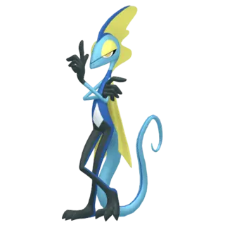 Inteleon front-facing sprite from Pokémon Scarlet