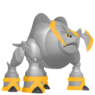 Iron Boulder shiny front-facing sprite from Pokémon Scarlet