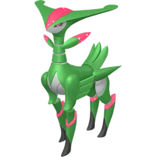Iron Leaves front-facing sprite from Pokémon Scarlet