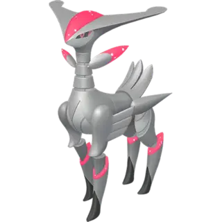 Iron Leaves shiny front-facing sprite from Pokémon Scarlet
