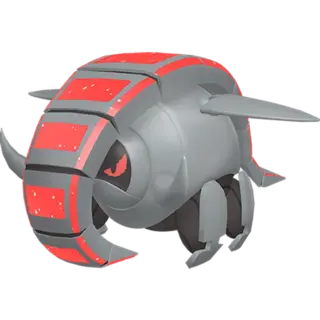 Iron Treads shiny front-facing sprite from Pokémon Violet