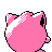 Jigglypuff back-facing sprite from Pokémon Crystal