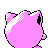 Jigglypuff shiny back-facing sprite from Pokémon Crystal