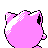 Jigglypuff back-facing sprite from Pokémon Silver