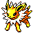 Jolteon front-facing sprite from Pokémon Crystal