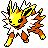 Jolteon front-facing sprite from Pokémon Silver