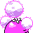 Jumpluff shiny back-facing sprite from Pokémon Crystal