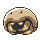 Kabuto front-facing sprite from Pokémon Yellow