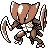 Kabutops front-facing sprite from Pokémon Silver