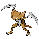 Kabutops front-facing sprite from Pokémon HeartGold