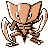 Kabutops front-facing sprite from Pokémon Blue