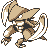 Kabutops front-facing sprite from Pokémon Yellow