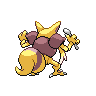 Kadabra shiny back-facing sprite from Pokémon White 2