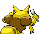 Kadabra back-facing sprite from Pokémon Diamond