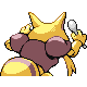 Kadabra shiny back-facing sprite from Pokémon Diamond