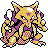 Kadabra shiny front-facing sprite from Pokémon Silver