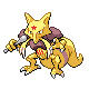 Kadabra shiny front-facing sprite from Pokémon SoulSilver