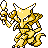 Kadabra front-facing sprite from Pokémon Blue