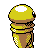 Kakuna back-facing sprite from Pokémon Crystal