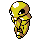 Kakuna front-facing sprite from Pokémon Crystal