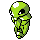 Kakuna shiny front-facing sprite from Pokémon Crystal